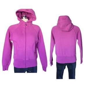 Purple Hoodie Long Sleeve Sport Jacket Size S.